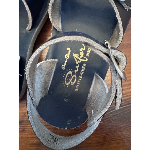 Sun-San Surfer Sandals Navy Blue Summer Fun, Beachy Shoes Size 8 - Picture 9 of 10